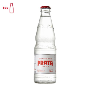 Água Mineral com Gás Prata Vidro 300ml